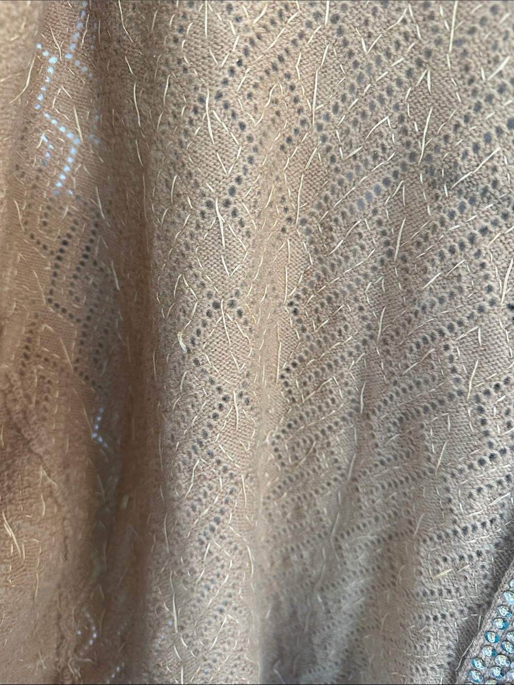 Embellished Gold Sequin Women's Cardigan Sweater - Picture 5 of 11